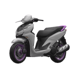White & Purple Scooter Motorcycle