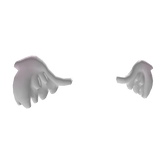 white angelic head wings with a pink tint