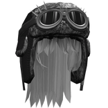 White Anime Long Hair w/ Goggles Ushanka