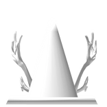 white antlers and cone