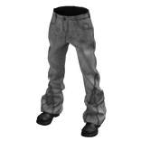 White Archive Zipper Jeans w/ Boots