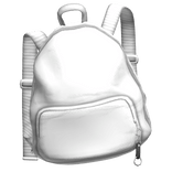White Backpack Off Shoulder 3.0