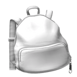 White Backpack Off Shoulder