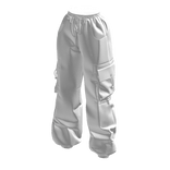White Baggy Cargo Pants