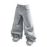 White Baggy Jeans with White Sneakers