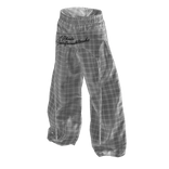 White Baggy Plaid Pajama Sweatpants