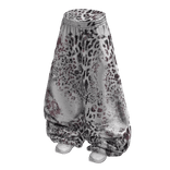 White Baggy Y2K Leopard Print Sweats