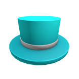 White Band Cyan Top Hat 