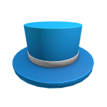 White Band Light Blue Top Hat 