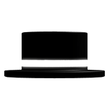 White Banded Emissive Black Tophat