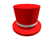 White banded red top hat