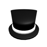 White Banded Top Hat