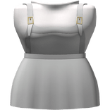 White Basic Pinafore Dress