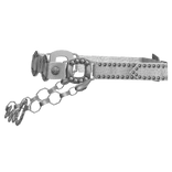 White Belt in Silver w Chain/Gems