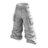 White Belted Cargo Jeans