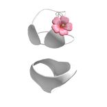 White Bikini w/ Hibiscus