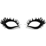 White Black Gyaru Scene Piano Glitter Lashes