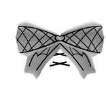 White Black Heart Spider Webbed Lace Bow Halloween