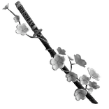 White Blossom Flower Katana