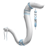 White Blue Cute Medic Nurse Cat Tail