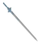 White-blue ice sword with a gem
