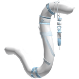 White Blue Medic Nurse Cat Tail