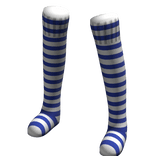 White Blue | Leg Warmers Thigh High Socks