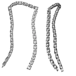 White Body Harness Chains