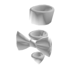 white bow anklet (for korblox)