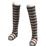 White Brown | Leg Warmers Thigh High Socks