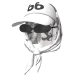 White Cap w/ Head Scarf Wrap 🫐