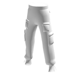 White cargo joggers