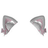 ♡ white cat ears + bows