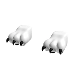 White Cat SLIPPERS Dark Nails