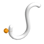 White Cat Tail w/ Jingle Bell