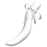 white cat tail with pink ribbon