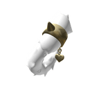 White Chained Heart Cat Tail