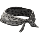 White cheetah headwrap bandana