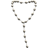 White Chinese Agarwood Beaded Necklace