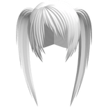 white choppy messy scene emo high long pigtails