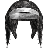 White Chrome Headband Scarf