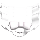 white coquette doll ruffled headpiece