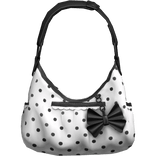 White Coquette Polka Dot Bow Shoulder Bag