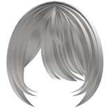 White Cozy Side Swept Bangs