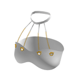 White Crop Top W/Neck Chain