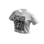 ♡ White Cropped Lore Shirt