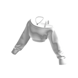 White Cropped Off Shoulder Shirt & Heart Necklace