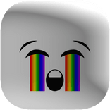 White Crying Emoji [RAINBOW] 😭🌈