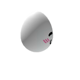 White Cute Egg (Blush)