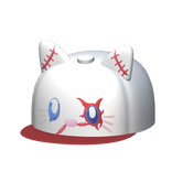 White Cute Kitty Fitted Cap
